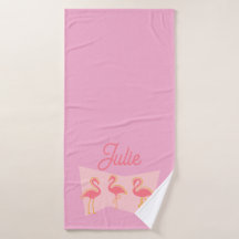 Personalisiertes Rosa Flamingo Mid-Century Modern