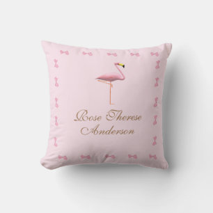 Personalisiertes Rosa-Flamingo-Thema Kissen