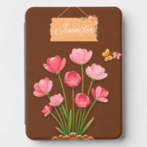 Personalisiertes rosa florales Kindle-Case