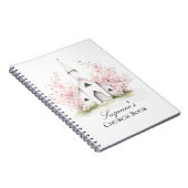 Personalisiertes rosa florales Kirchenbuch Notizblock (Rechte Seite)