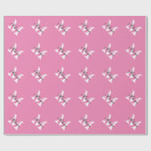 Personalisiertes rosa geschenkpapier (Flach)