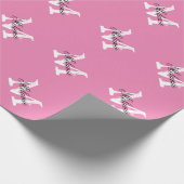 Personalisiertes rosa geschenkpapier (Ecke)