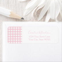 Personalisiertes rosa Gingham-Monogramm