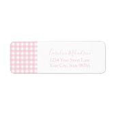 Personalisiertes rosa Gingham-Monogramm (Vorne)