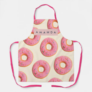 Personalisiertes Rosa glasiertes Donut-Muster Schürze