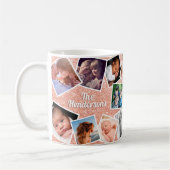 Personalisiertes rosa Glitzer Kaffeetasse (Links)