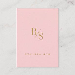 Personalisiertes Rosa   Gold Modernes Beruflich Visitenkarte