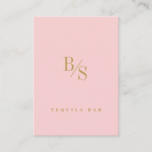 Personalisiertes Rosa | Gold Modernes Beruflich Visitenkarte (Vorderseite)