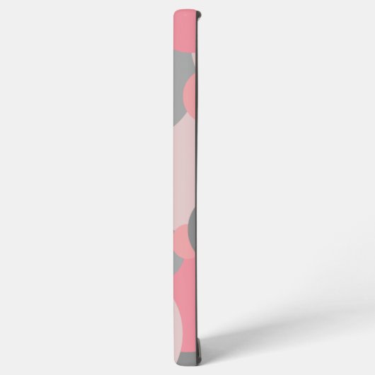 Personalisiertes rosa-graues Molekül Samsung Handy Samsung Galaxy Hülle (Linke Seite)