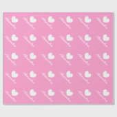 Personalisiertes rosa Herz Babyduschpapier Geschenkpapier (Flach)