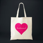 Personalisiertes rosa Herz Bridesmaid Tragetasche<br><div class="desc">Dies ist Personalisiert Pink Heart Bridesmaid Muster Tote Tasche. Dieser personalisierte Name Monogramm niedliche Vintage Tasche ist die beste Geschenkidee für Braut und Brautmädchen bei Hochzeiten. Es ist ein großartiges Accessoire für die Brautjungfrauen und ideal,  um all diese Party-Pläne zu umgehen.</div>