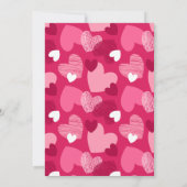 Personalisiertes Rosa Herz Valentins Abendessen Pa Einladung (Rückseite)