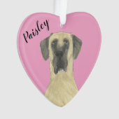Personalisiertes rosa Herzklopfen Maskierte große Ornament (Vorderseite)