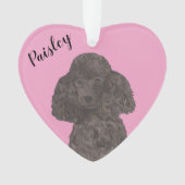 Personalisiertes rosa Herzklopfen Ornament (Vorderseite)
