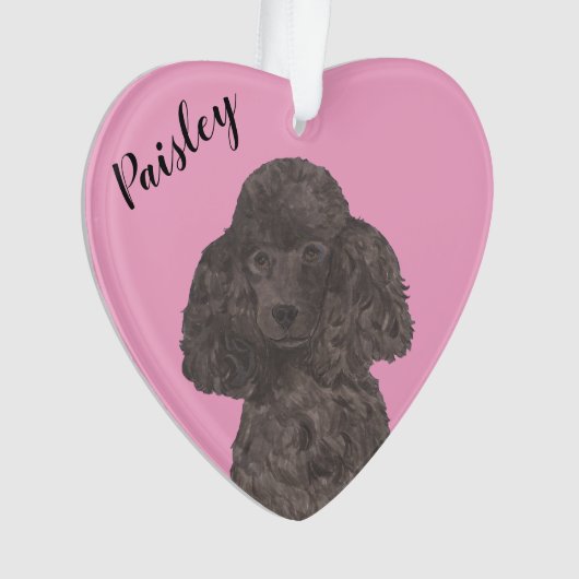 Personalisiertes rosa Herzklopfen Ornament (Vorderseite)