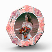 Personalisiertes rosa Hochzeitstipendium zum Gebur Fotoblock (Links)