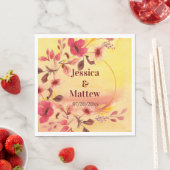 Personalisiertes rosa Kirschblütenpapier Napkin Serviette (Beispiel)