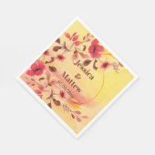 Personalisiertes rosa Kirschblütenpapier Napkin Serviette (Ecke)