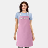 Personalisiertes rosa Küchenkoch Bäcker Catering Schürze (Getragen)