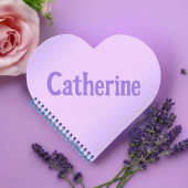 Personalisiertes rosa Lavendel Heart Notebook Notizblock