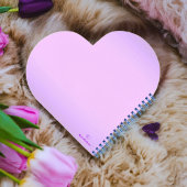 Personalisiertes rosa Lavendel Heart Notebook Notizblock