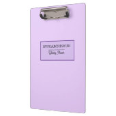 Personalisiertes Rosa Lavendel Klemmbrett (Links)