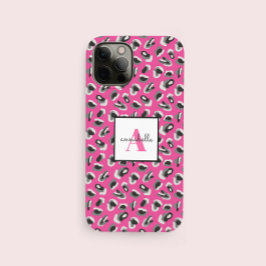 Personalisiertes rosa Leopard-Druckmuster für Mono Case-Mate iPhone 14 Hülle