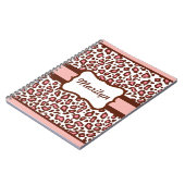 Personalisiertes rosa Leopard Notebook Journal-Ges Notizblock (Linke Seite)