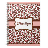 Personalisiertes rosa Leopard Notebook Journal-Ges Notizblock (Vorderseite)