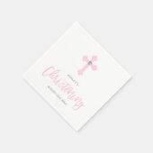 Personalisiertes Rosa MÄDCHEN-Kreuzkonzert Serviette (Ecke)