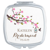 Personalisiertes rosa Magnolia Branch Bridesmaid-G