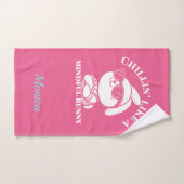 Personalisiertes Rosa "Mindful Bunny" Badetuch Set (Handtuch)