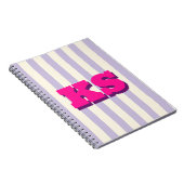 Personalisiertes rosa Monogramm, individuelle Init Notizblock (Rechte Seite)