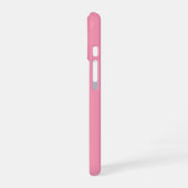 Personalisiertes rosa Monogramm iPhone 16 Hülle (Linke Seite)