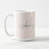 Personalisiertes Rosa Monogramm Kaffeetasse (Links)