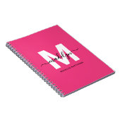 Personalisiertes rosa Monogramm Notizblock (Rechte Seite)