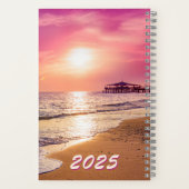 Personalisiertes rosa Ocean Sunset Spiral Notebook Notizblock (Rückseite)