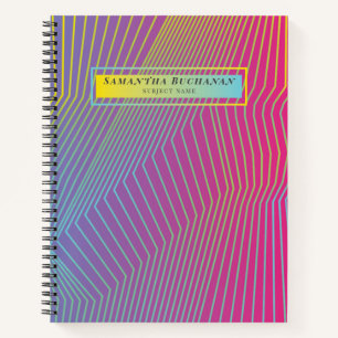 Personalisiertes rosa Ombre-Muster-Quadratpapier Notizblock