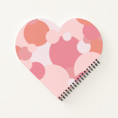 Personalisiertes rosa-orangefarbenes Herzmolekül Notizblock (Rückseite)