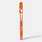 Personalisiertes rosa Orangenleopardmuster Case-Mate iPhone Hülle (Rückseite / Links)