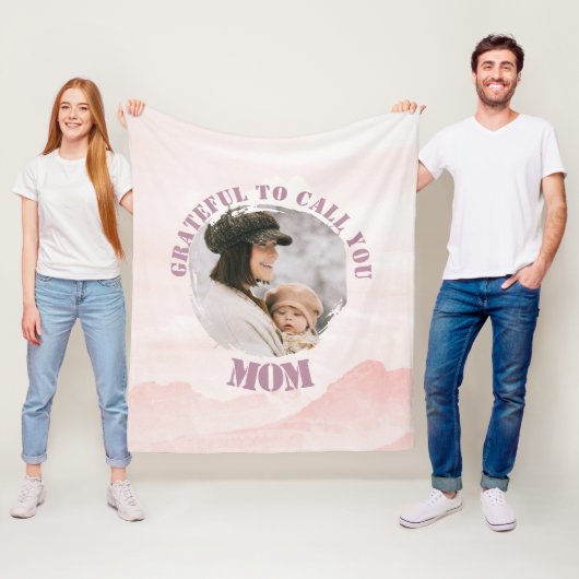 Personalisiertes rosa Pastell Blanket für Mama Fleecedecke (Beispiel)