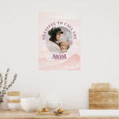 Personalisiertes rosa Poster für die Mama (Küche)