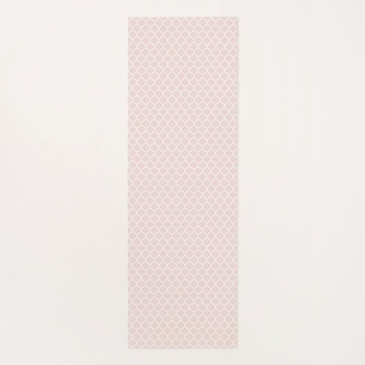 Personalisiertes rosa Quatrefolienmuster Yogamatte (Rückseite)