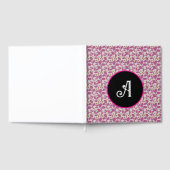 Personalisiertes rosa Reben-Blumenmuster  Gästebuch (Voll)