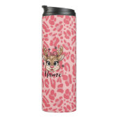 Personalisiertes rosa Rentier Thermosbecher (Nach rechts gedreht)