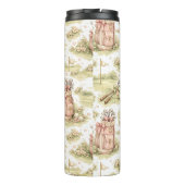 Personalisiertes rosa Schleifen-Golf-Mutter-Gesche Thermosbecher (Rückseite)