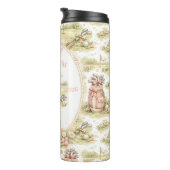 Personalisiertes rosa Schleifen-Golf-Mutter-Gesche Thermosbecher (Nach rechts gedreht)