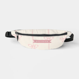 Personalisiertes rosa Schleifen Namensgeschenk Ele Bauchtasche