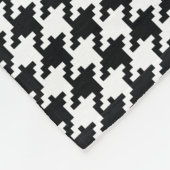 Personalisiertes rosa Schwarz-weißes Fleecedecke (Ecke)