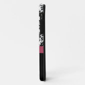 Personalisiertes Rosa, schwarzer verzierter Case-Mate iPhone Hülle (Hinten/Links)